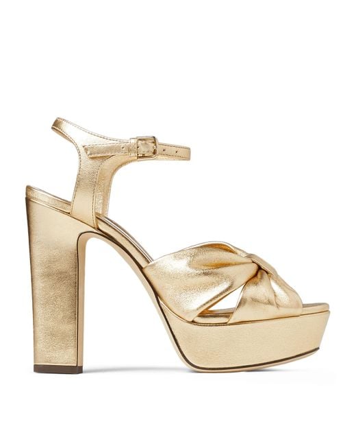 Jimmy Choo Metallic Heloise 120 Platform Sandals