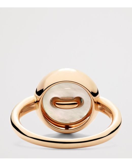 Pomellato Metallic Diamond, Malachite And Mother-Of-Pearl Pom Pom Dot Ring