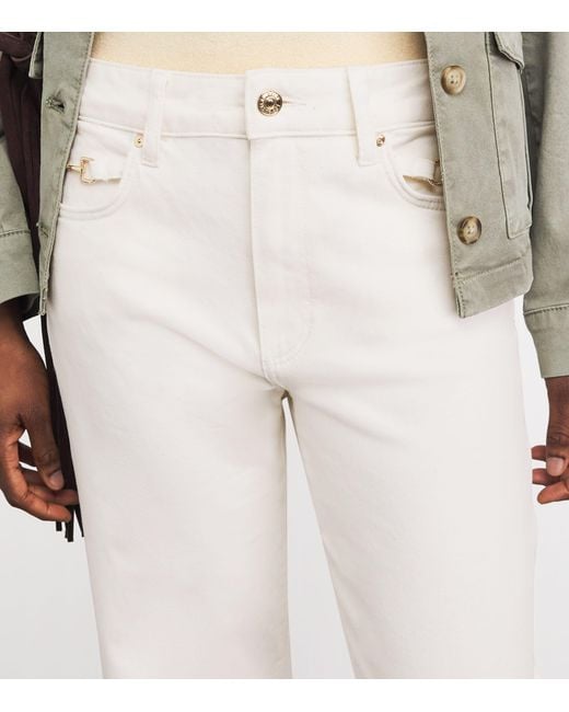 PAIGE White Leenah Wide-Leg Jeans