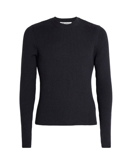 Our Legacy Blue Merino Wool Compact Roundneck Sweater for men