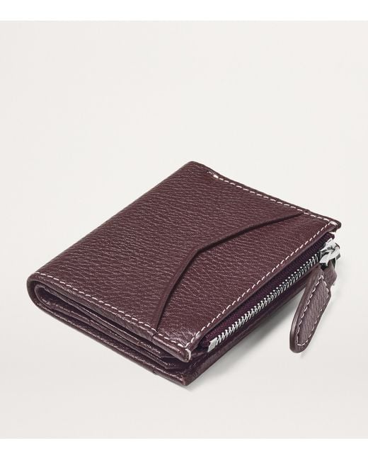 Aspinal Purple Leather Hudson Coin And Card Holder