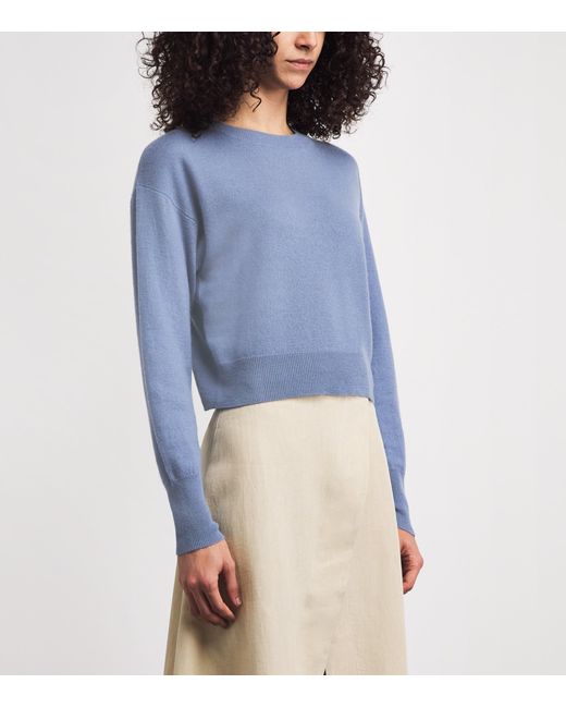 LeKasha Blue Organic Cashmere Menorca Sweater