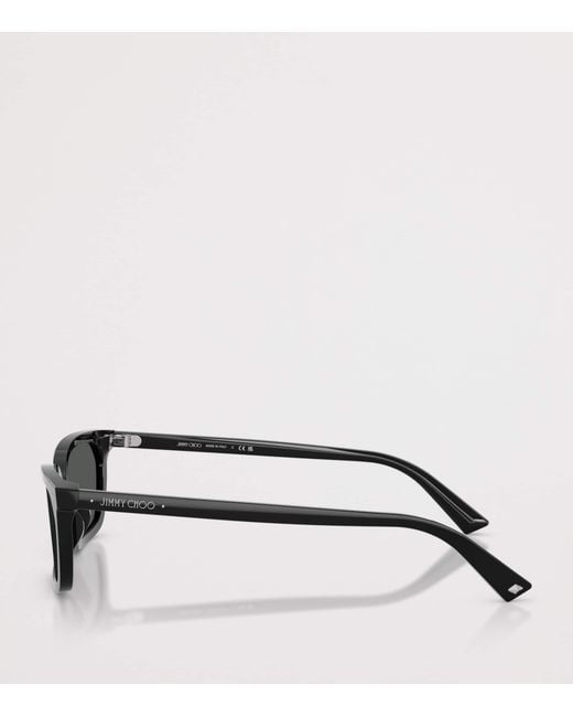 Jimmy Choo Black Rectangular Sunglasses