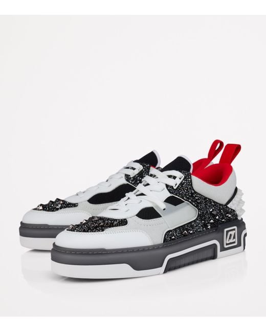 Christian Louboutin White Astroloubi Strass Eternity Sneakers for men