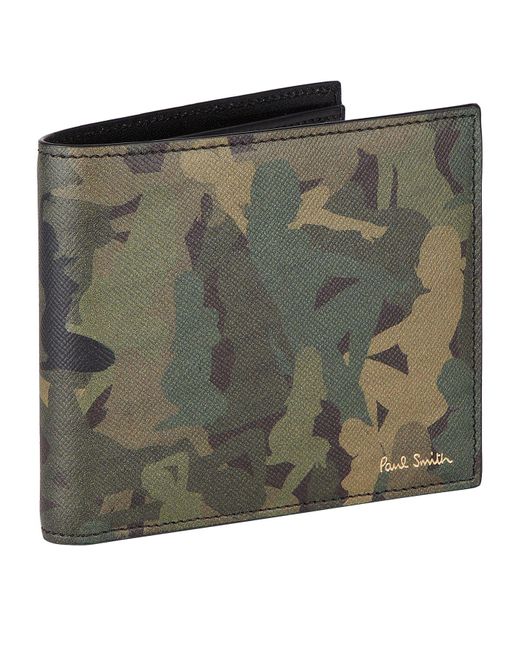 Paul Smith Green Naked Lady Camouflage Leather Wallet for men