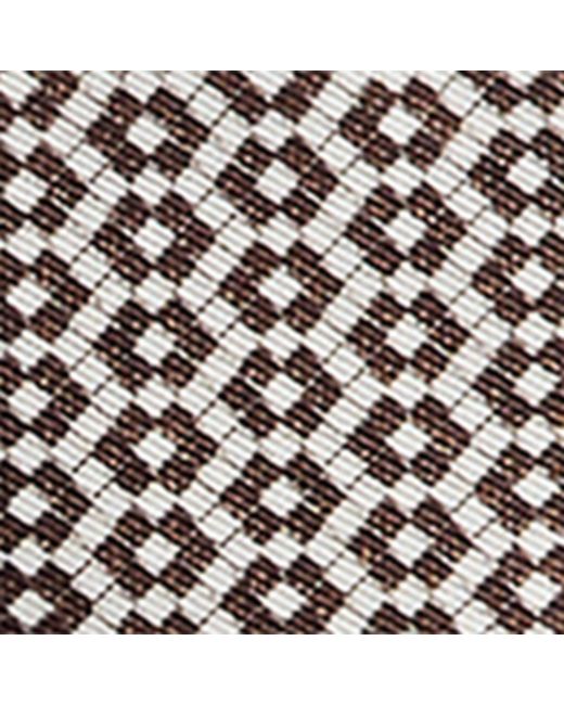Brunello Cucinelli Black Silk Tile-Pattern Pocket Square for men