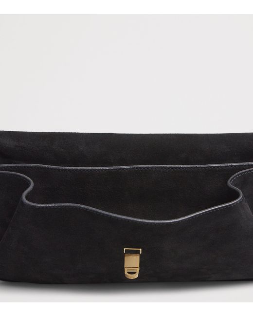 Sandro Black Suede Le Mambo Shoulder Bag