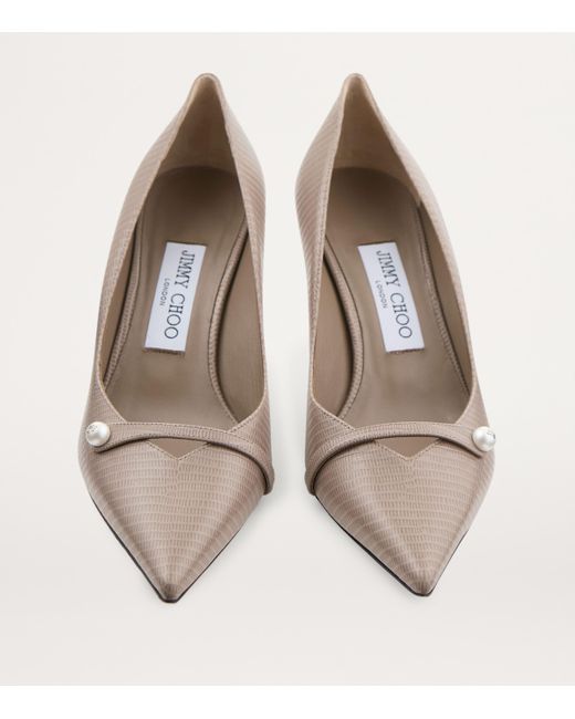 Jimmy Choo Metallic Rosalia 65 Calfskin Pumps
