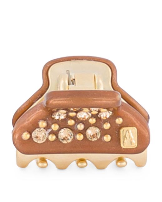 Alexandre De Paris Natural Plated Mini Claw Hair Clip