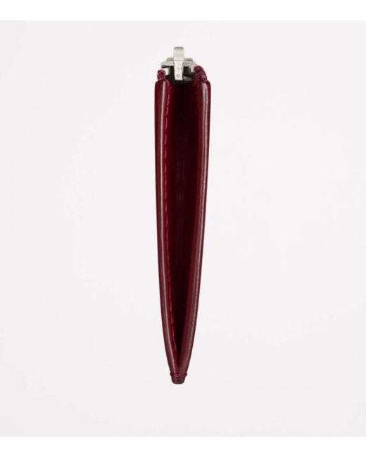 Saint Laurent Red Patent Leather Zipped Coin And Card Holder for men