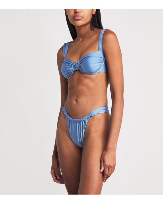 Faithfull The Brand Blue Andez Bikini Bottoms