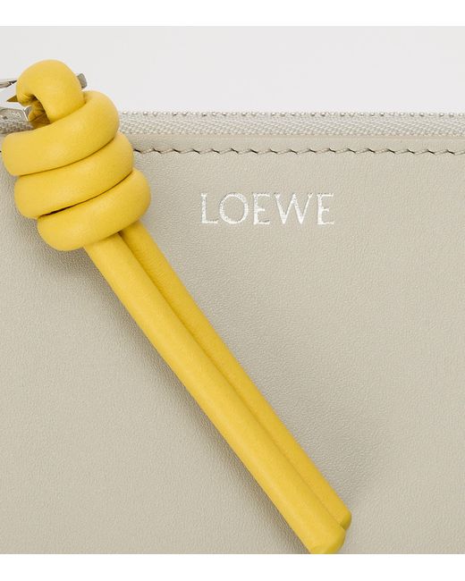Loewe Gray Leather Knot Card Holder
