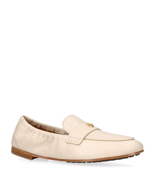 Tory Burch Natural Leather Ballet Loafers