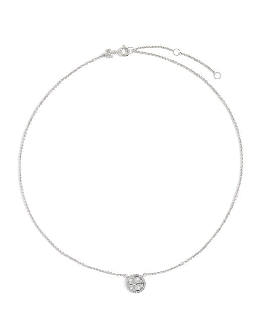 Tory Burch Natural Miller Pavé Pendant Necklace