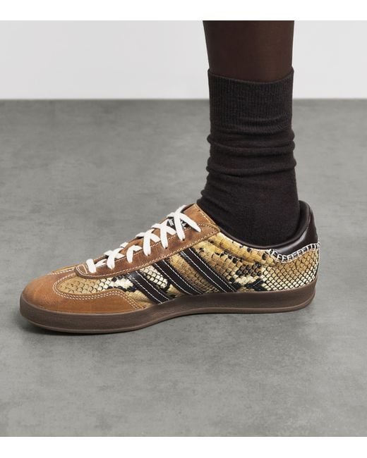 Adidas Brown X Wales Bonner Snake Gazelle Sneakers for men
