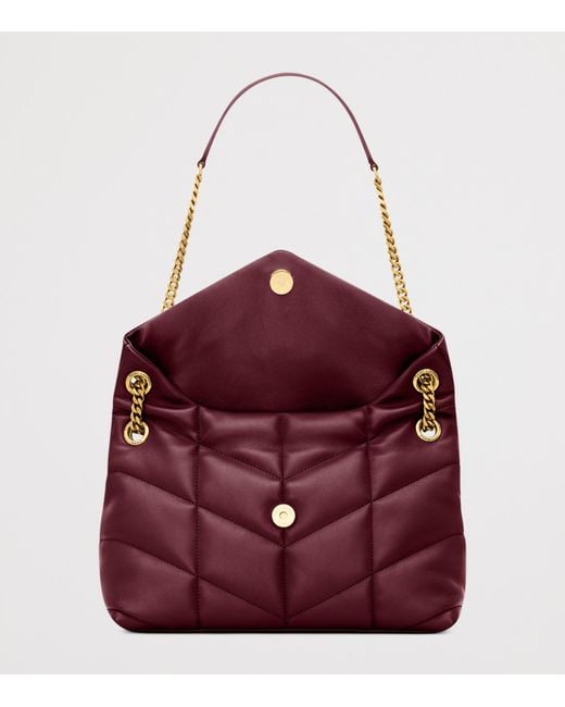 Saint Laurent Purple Small Puffer Shoulder Bag