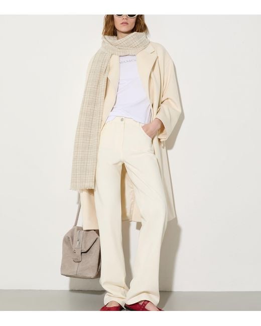 MAX&Co. White Wool-Cashmere Overcoat
