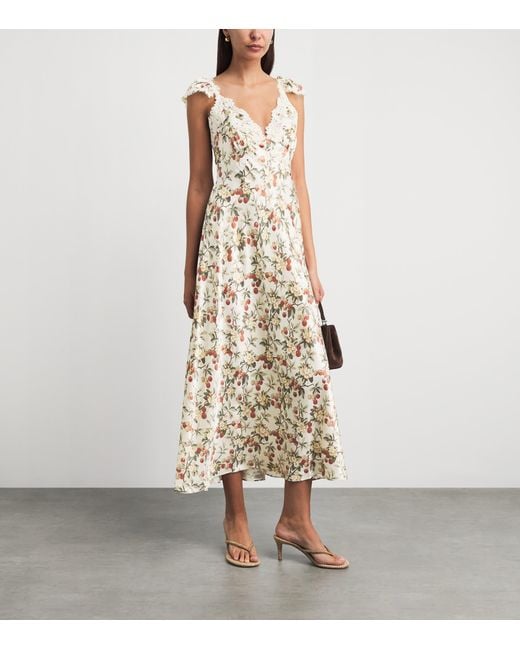 Doen Metallic Silk Fiona Midi Dress