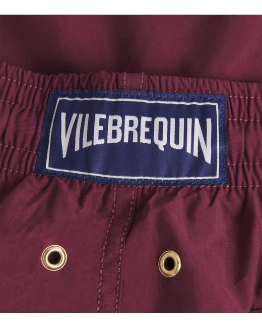 Vilebrequin Purple Embroidered Motu Swim Shorts for men