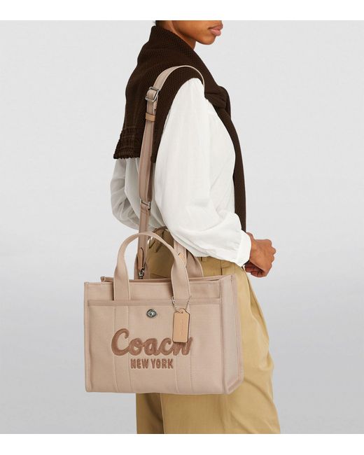 COACH Natural Canvas Cargo Tote Bag