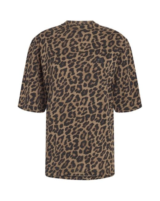 Anine Bing Brown Leopard Print Avi T-Shirt