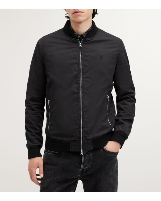 AllSaints Black Bassett Bomber Jacket for men