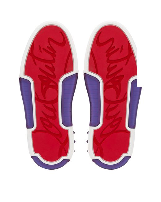 Christian Louboutin Purple Astroloubi Leather Sneakers for men