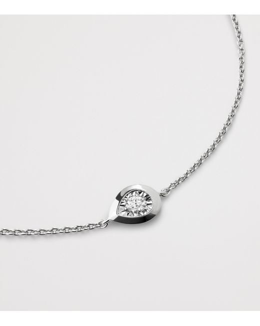 Monica Vinader Metallic Sterling And Diamond Bracelet