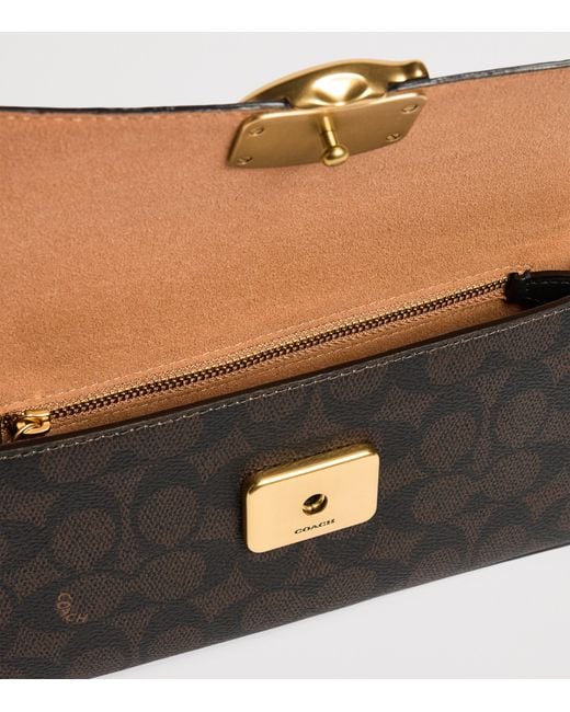 COACH Black Leather Jet Shoulder Bag