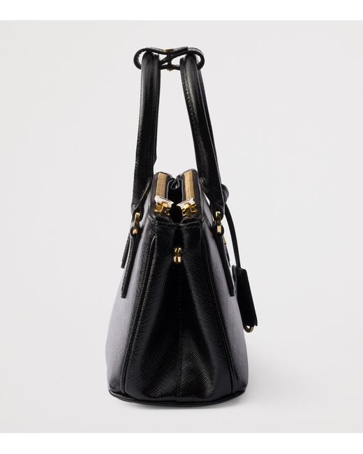 Prada Black Mini Saffiano Leather Galleria Top-Handle Bag