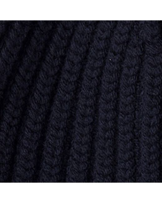 Prada Blue Wool Logo Beanie for men