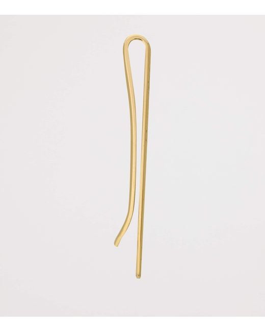 Saint Laurent Natural Striated Tie Clip for men