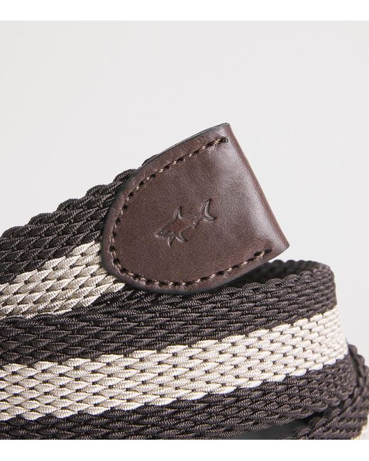 Paul & Shark Multicolor Cotton Woven Reversible Belt for men