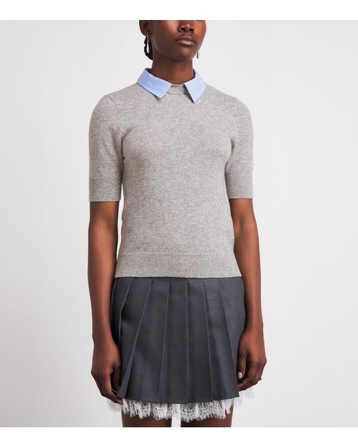 Claudie Pierlot Gray Wool Layered Sweater