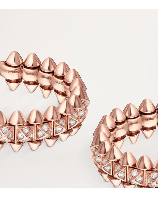 Cartier Metallic And Diamond Clash De Earrings