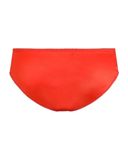 Dolce & Gabbana Red Silk Briefs
