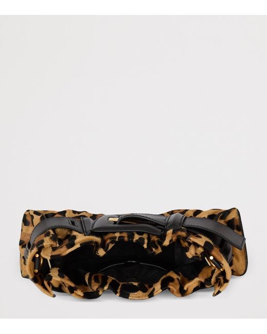 Balmain Black Mini Leopard Anthem Shoulder Bag