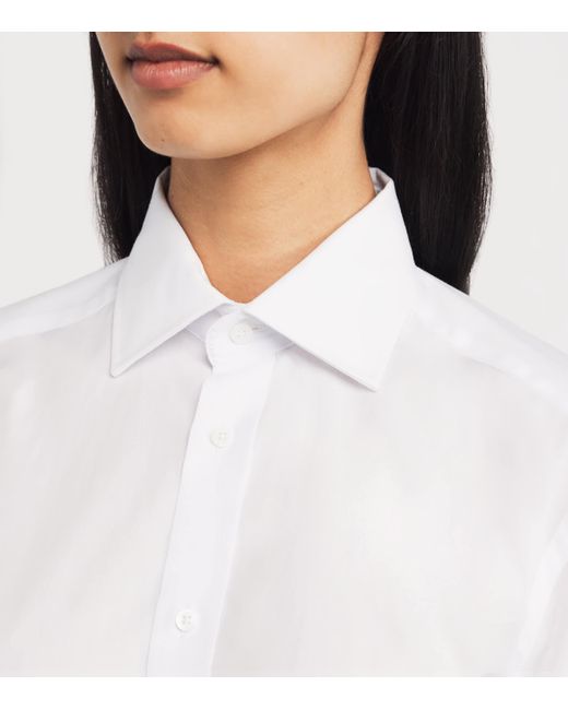 With Nothing Underneath White Organic Cotton The Boyfriend Shirt