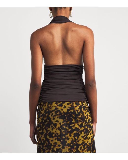 Christopher Esber Black Jersey Draped Cummerbund Top