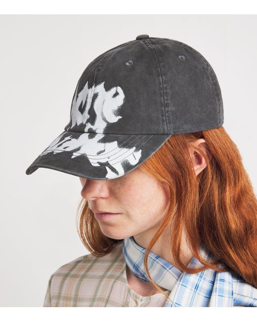 Acne Gray Graffiti Logo Baseball Cap
