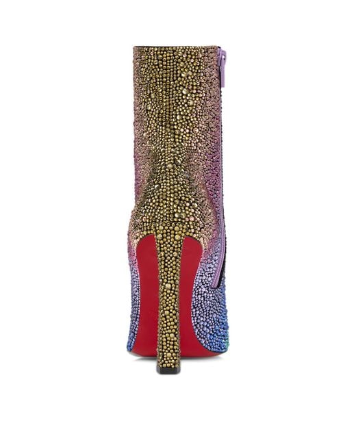 Christian Louboutin Blue Condora Strass Boots 100