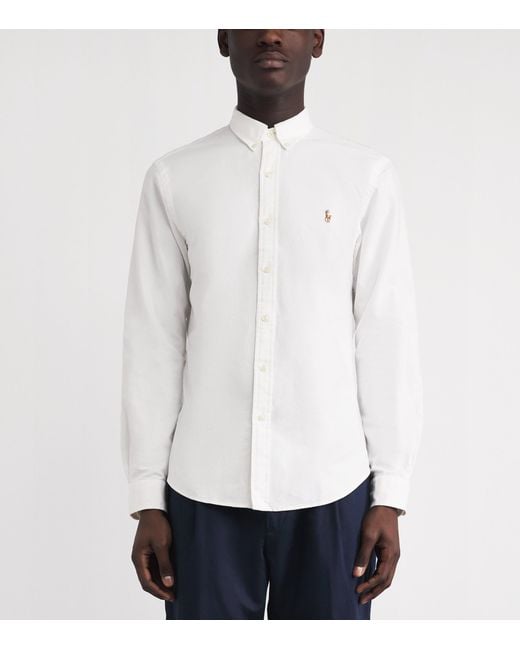 Polo Ralph Lauren White Slim Oxford Shirt for men