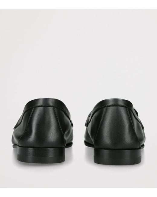 Versace Black Calfskin Medusa Loafers