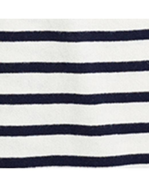 Chinti & Parker White Bci Cotton-linen Striped Breton Dress