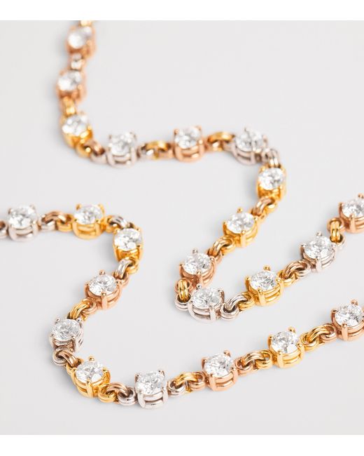 Spinelli Kilcollin Metallic Mixed And Diamond Aysa Necklace