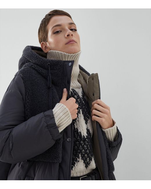 Down filled deals wool coat