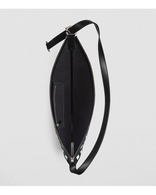 Bottega Veneta Black Medium Leather Virgule Cross-body Bag for men