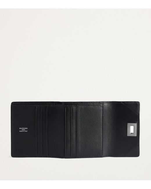 Balenciaga Mini Leather Rodeo Wallet in Black for Men | Lyst