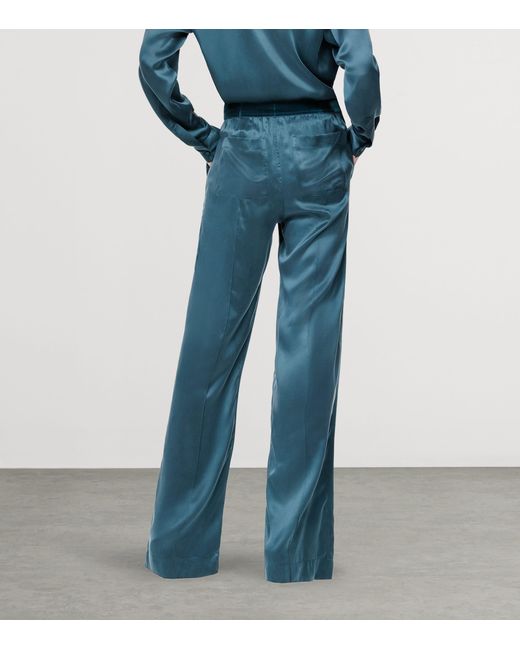 Tom Ford Blue Silk Satin Pyjama Trousers
