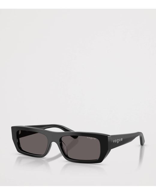 Vogue Gray Rectangular Sunglasses